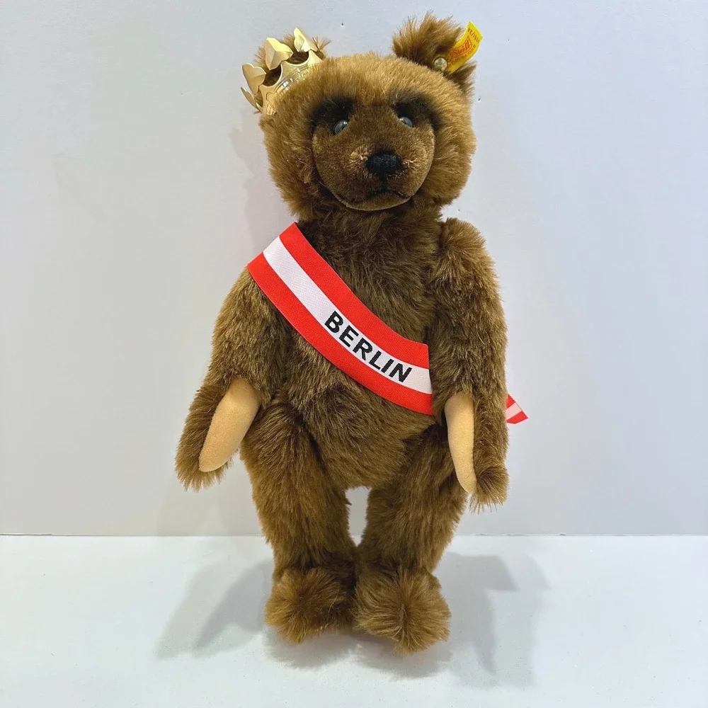Steiff‎ Berlin Bear 1985 Mohair 24K Gold Plated Crown 0251/34 West Germany Boxed
